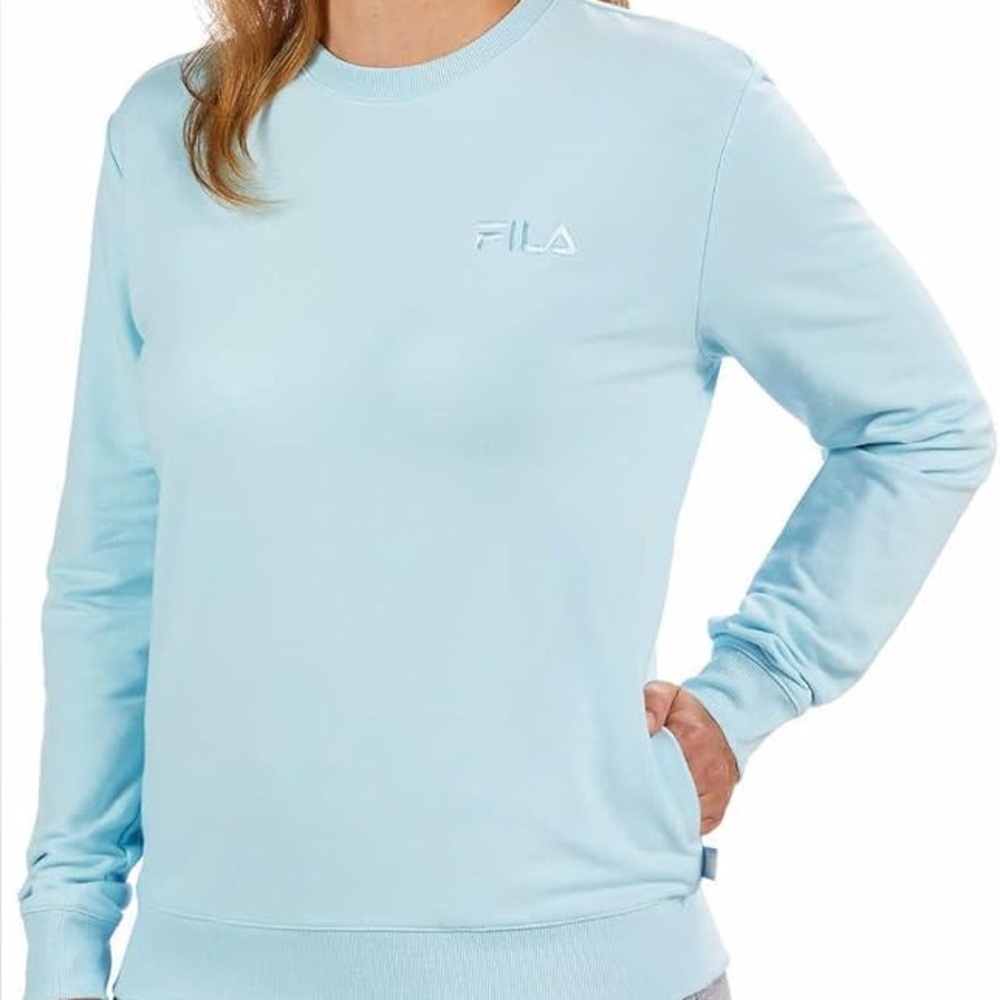 NWT Fila Women's French Terry Long Sleeve Sweatshirt - Blue - size M